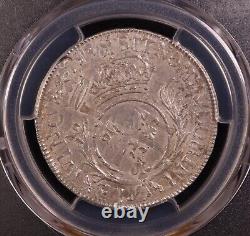 1693-A France Louis XIV The Sun King Silver 1/2 ECU -PCGS AU50 Top Pop! Rare