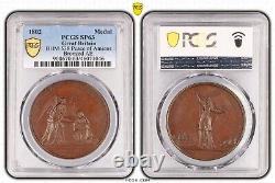1802, Great Britain. Bronze Peace of Amiens Medal. Top Pop 1/0! PCGS SP-63