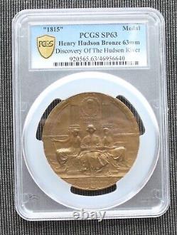 1815 Henry Hudson Discovery of The Hudson River Bronze Medal PCGS SP63 Pop 1 Top