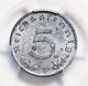 1941-b, Germany (3rd Reich). Zinc 5 Pfennig Coin. Top Pop 1/0! Pcgs Ms-63