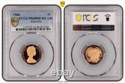 1966 Two 2 Cents Proof Coin PCGS PR69 RD DCAM Top POP Queen Elizabeth II TOP POP