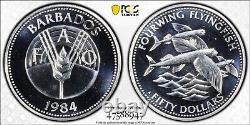 1984 $50 Barbados Fourwing Flyingfish Pcgs Ms67 #47588947 Top Pop (1 Of 1)