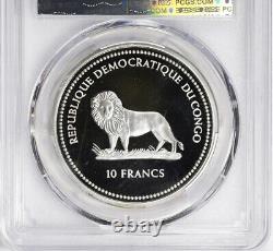 2004 Congo Emperor Fish 10 Francs Colorized Silver Coin PCGS PR70DCAM Top Pop 1