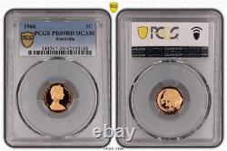 Australia 1966 Proof 1c Coin PCGS PR69RD DCAM #8168 Eq Top Pop
