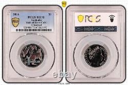 Australia 2014 $1 Mob of Roos $1 Coloured Coin PCGS MS70 Top Pop 2/0 #3197