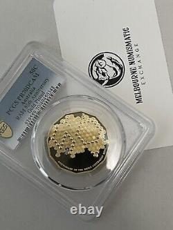 Australia 2015 RAM 50th Anniversary 50c Gold Plated PCGS Graded PR70DCAM TOP POP