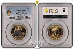 Australia 2022 Diary of Wombat Gold Plated 20c Coin PCGS MS69 Eq Top Pop #2840