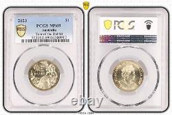 Australia 2023 $1 Coin Lunar Year of the Rabbit PCGS MS69 Eq Top Pop 5/0 #0912