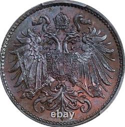 Austria TOP POP 2 Hel 1897 Vienna Mint. KM# 2801 PCGS MS 66 BN. #C468