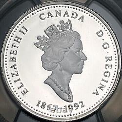 CANADA. 1992, 25 Cents, Silver PCGS PR70 Top Pop? 125th, Newfoundland