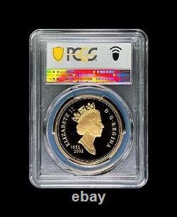 CANADA. 2002, 1 Dollar, Silver PCGS PR70 Top Pop? Golden Jubilee, Gilt