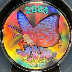 CANADA. 2005, 50 Cents, Silver PCGS PR70 Top Pop? Fritillary Butterfly