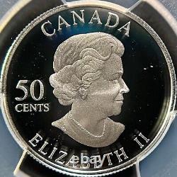 CANADA. 2005, 50 Cents, Silver PCGS PR70 Top Pop? Fritillary Butterfly