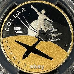 CANADA. 2009, 1 Dollar, Silver PCGS PR69 Top Pop? Canadian Flight, Gilt