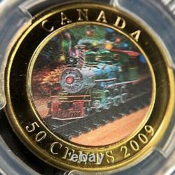 CANADA. 2009, 50 Cents PCGS MS69 Top Pop? Holiday Toy Train