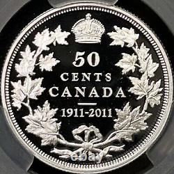 CANADA. 2011, 50 Cents, Silver PCGS PR70 Top Pop? Dollar Centennial, RARE