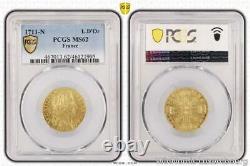 CC002 TOP POP 1/0 Louis D'or Louis XIV 1711 N Montpellier Gold Gold PCGS MS62