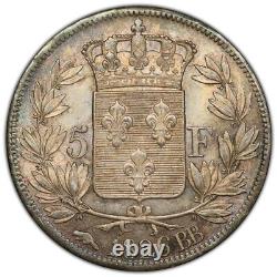 Charles X 5 Francs 1826 Strasbourg 1st type PCGS MS63 Top Pop SPL to FDC