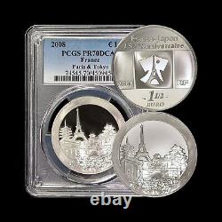 FRANCE. 2008, 1-1/2 Euro, Silver PCGS PR70 Top Pop? Tokyo, Paris, Japan