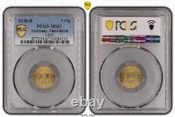 Germany 5 Reichspfennig 1938 B TOP POP coin PCGS MS67 Third Reich Pfennig
