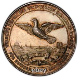 Germany Empire ND (1888-18) Pigeon Racing Club Ag Medal PCGS SP63 TOP POP