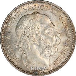 Hungary 1 korona 1896 KB, PCGS MS63, Franz Joseph I (1848 1916) Top Pop