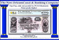 INA Louisiana New Orleans Canal Bank $10 US Obsolete Note PCGS 68 PPQ Top-Pop