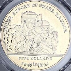 MARSHALL ISLANDS. 5 Dollars, 1991, R PCGS MS67 Top Pop? Pearl Harbor 50th
