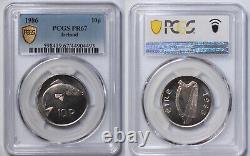 PCGS Graded PR67 Ireland Republic 1986 10p Copper Nickel Coin Scarce Top Pop