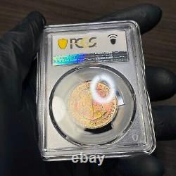 PR67 1952 South Africa 2 Shilling Silver Proof PCGS- NEON Rainbow Toned TOP POP