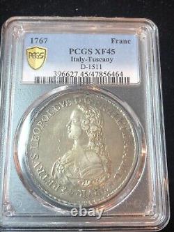 SASA 1767 Italy Tuscany Franc Pcgs Xf45 Nice Tough Coin Top Pop