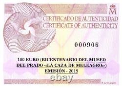 Spain 2019M 100 G Benedetto Prado Museum 200 Years DCAM PCGS PR 70 +COA Top Pop