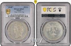 TT0175 Rare TOP POP 5 Franc Live Care Test 1848 PCGS SP63 UNC