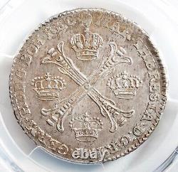 1760, Pays-Bas autrichiens. Pièce de ½ Kronenthaler en argent. Top Pop 1/0 ! PCGS AU-58