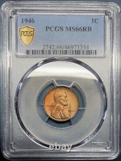 1946 P Bu Toned Wheat Cent PCGS Ms 66 RBrare TOP POP COINPCGS Plate Coin
 
	<br/>
<br/>
1946 P Bu Toned Wheat Cent PCGS Ms 66 RBrare TOP POP COINPCGS Plate Coin
