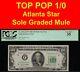 1950 100 $ Frn Atlanta Mule étoile Pcgs 35 Top Pop 1/0 Seule Connue Fr 2157-fm