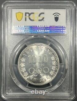 1964 S39 PCGS MS68 Japon Argent 1000 YEN Choix PQ Top Pop Pièce de Monnaie Plate