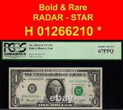 1974 $1 FRN St. Louis PCGS 67PPQ top pop plus haut classé étoile radar Fr 1908-H