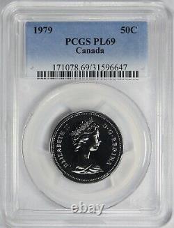 1979 PCGS PL69 MS69 Canada Demi-dollar 50 cents Top Pop 31596647