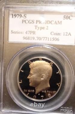 1979-s Type 2 Clear S Pcgs Pr70 Dcam Kennedy Demi-dollar Top Pop Parfait Ucam Preuve