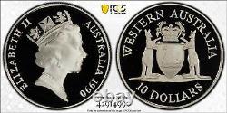 1990 WA 10 $ En argent Preuve PCGS PR70DCAM Eq Top Pop #4990