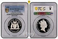 1990 WA 10 $ En argent Preuve PCGS PR70DCAM Eq Top Pop #4990