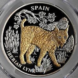 2005 $10 Preuve Liberia - Lynx ibérique (Espagne) Pcgs Pr70 Dcam #47588948 Top Pop