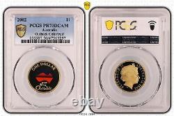 Australie 2002 Outback 1$ Pièce colorée Proof PCGS PR70DCAM Eq Top Pop 11/0 #