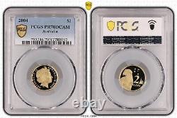 Australie 2004 Deux Dollars $2 Pièce de Monnaie de Preuve PCGS PR70DCAM Top Pop 18/0 #0192
