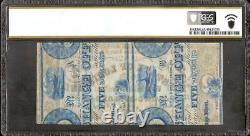 Billet de 2 $ de 1862 Louisiana Treasury Note Gem Cr-6 Pcgs 65 Ppq Top Pop de la guerre civile