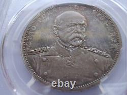 Empire d'Allemagne 1898 Médaille en argent uniforme d'Otto von Bismarck PCGS SP65 TOP POP