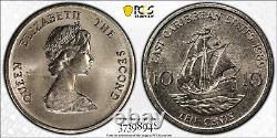 États de la Caraïbe orientale 1989 10 cents PCGS SP66 Kings Norton Mint PREUVE TOP POP