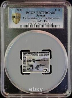 France 2021 10 La Persistance de la Mémoire-Dali, DCAM PCGS PR 70+COA Top Pop
<br/>   <br/> La Persistance de la Mémoire-Dali, France 2021 10, DCAM PCGS PR 70+COA Top Pop