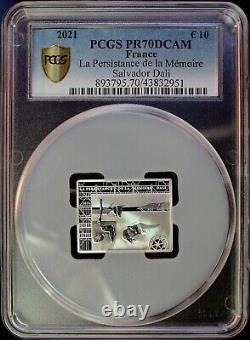 France 2021 10 La Persistance de la Mémoire-Dali, DCAM PCGS PR 70+COA Top Pop	  <br/>

  
<br/>	  La Persistance de la Mémoire-Dali, France 2021 10, DCAM PCGS PR 70+COA Top Pop